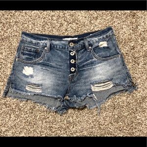 BULLHEAD Women’s Distressed Denim Shorts Size 7